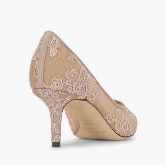🌸HP🌸Jimmy Choo Love Ballet Blush Lace Pumps - Picture 3 of 13